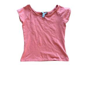 Vintage Horny Toad Womens XS Pink Cap Sleeve Stretch Tshirt Raglan Style